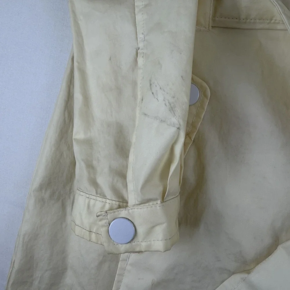 Columbia Women's Pale Yellow Trench Rain Jacket Size Large‎